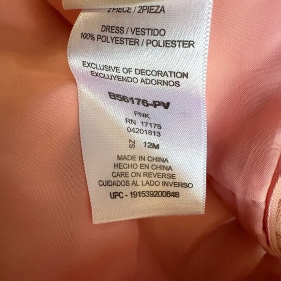 Bonnie Jean Pink and Cream Dress - Picture 5 of 5